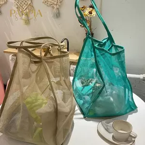 PNPIA- Túi đeo vai lưới nữ Túi xách thời trang dung lượng cao để mua sắm Công dụng đô thị và ngoài trời