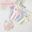 Tất Trẻ Em Mỏng Họa Tiết Hoạt Hình Dễ Thương Giữa Ống Không Xương Ren Giữa Ống Tất Bé Gái Tất