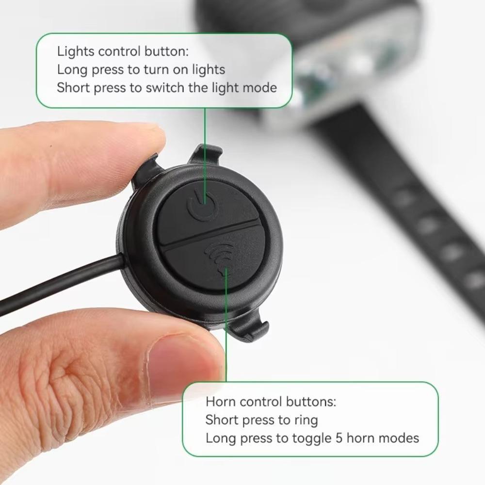 Đèn pha xe đạp tích hợp còi 120dB, đảm bảo an toàn khi di chuyển ban đêm