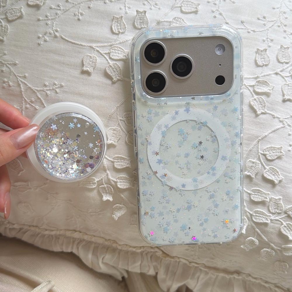 Ốp Lưng Cứng Tương Thích Với iPhone 13 14 14Pro 14ProMax 15 15Pro 15ProMax 16 16Pro 16ProMax 17 17Pro 17ProMax Ốp Nam Châm Họa Tiết Ngôi Sao Xanh