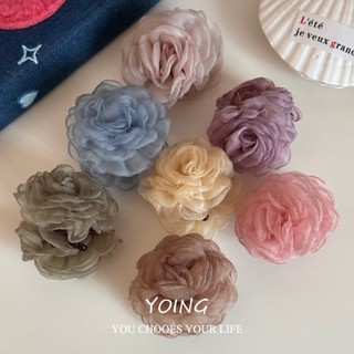 Yoing / Matte Sợi Hoa Bóng Nhỏ Kẹp Hoa Hồng Kẹp Tóc Cao Cấp Tinh Tế Nhỏ Kẹp