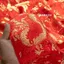 120CM Rồng Phượng Thành Hương Thổ Cẩm Vải Jacquard Trung Quốc Đỏ Lễ Hội Hanfu Giả Song Jin Lụa Drape Vải 515
