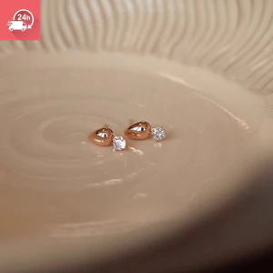 Mặt dây chuyền hình học zircon khí chất thời trang bông tai nữ cá tính và đa năng