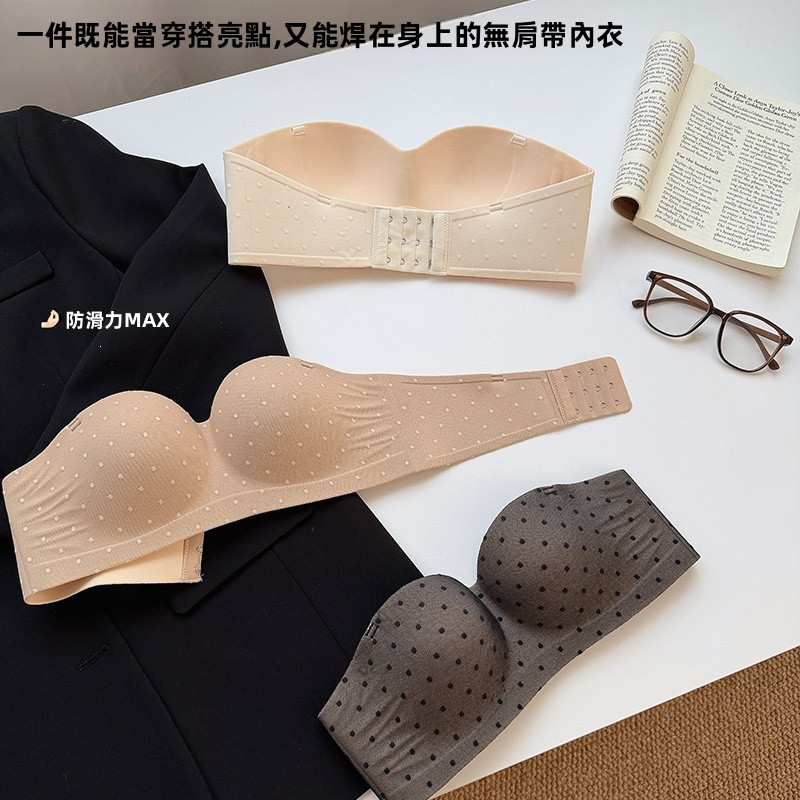 Quần lót ống quây chống trượt vô hình mùa hè | Ngực Nhỏ Tập Hợp Không Vòng Thép Áo Ngực Flat Off-The-Shoulder Mặc Trắng T Thấp Cổ Thiên Văn Phong Cách Hàn Quốc Khỏa Thân Lưng Đẹp