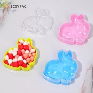 JCSYFAC 1 Cái Hình Thỏ Nhựa Hộp Kẹo Cưới Hộp Quà Tặng Dự Tiệc Ủng Hộ Kẹo Hộp Quà Cưới Như Kẹo Pa Đồ Dùng Giáng Sinh Mới