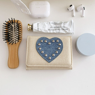 Ví nữ có thể gập lại lấy cảm hứng từ Denim hợp thời trang Ví đựng thẻ đa năng dung lượng lớn Ví đựng tiền mặt