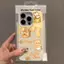Gấu bơ màu vàngVân dâu áp dụng cho vỏ điện tvoại iPhone 15/16/17/11/12/13/14