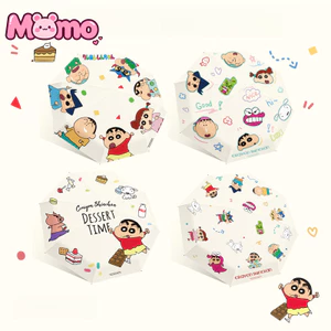 Crayon Shin-chan Ô dù tự động di động họa tiết hoạt hình dễ thương cho cả mưa và nắng
