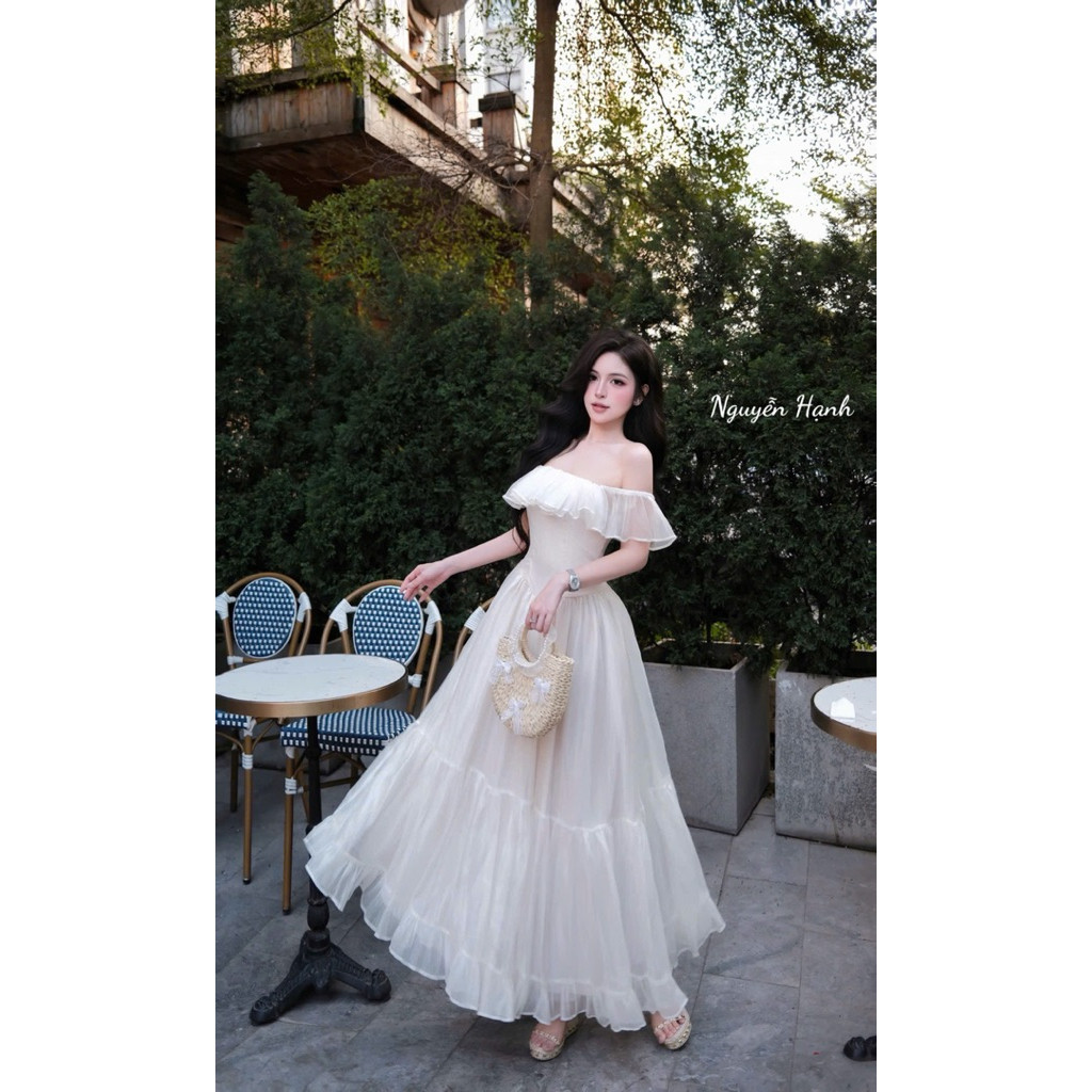ĐẦM TƠ TRỄ VAI BÈO MAXI BYJOLIE
