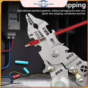 POWER 10in1 Kìm tuốt dây có thể gập lại Kéo thợ điện với công cụ cáp kéo đo điện cho dây.