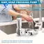 Dành cho máy bơm phân phối xà phòng tích hợp bên dưới có giá đỡ bọt biển & bộ ống nối dài cho bồn rửa nhà bếp Bạc