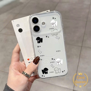 Tương thích cho iPhone 14 15 16 17 13 11 12 Pro Max 14 Plus Vỏ Corning hình chú chó dễ thương hoạt hình