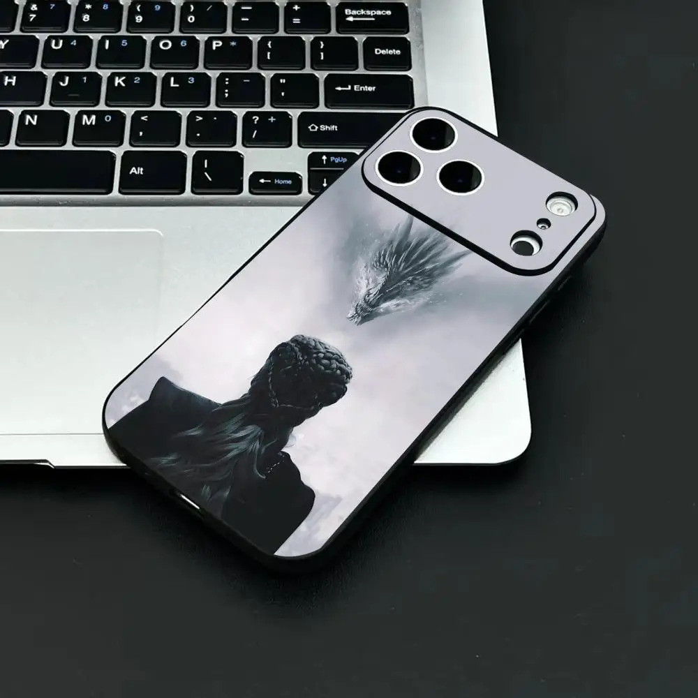 TP-1 TV g-Game of t-Thrones Ốp Lưng Điện Thoại IPhone 17 16 15 14 13 12 11 Pro Max Plus Mini Đen Mờ Vỏ Mềm Funda