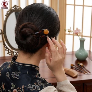 Kẹp Tóc Hình Chữ U Hợp Kim Cho Bun Kiểu Tóc Truyền Thống Phong Cách Trung Hoa Hanfu Sườn Xám Phụ Kiện