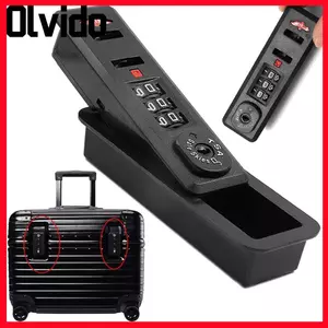 Khóa mật khẩu hành lý OLVIDO, Khóa mật khẩu vali xe đẩy kết hợp màu đen, Đồ dùng du lịch an toàn TSA Công cụ an ninh Khóa hải quan Du lịch