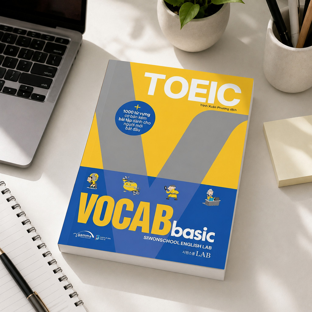 Sách - Toeic Vocab Basic - 1000 Từ Vựng Cơ Bản Kèm Bài Tập Dành Cho Người Mới Bắt Đầu (Gamma Books)