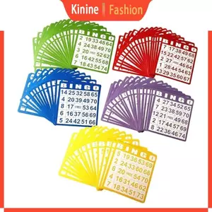 KIN Bright Bingo Chơi Thẻ Bao Gồm Tờ Độ Bền Trong 5 Màu Nhỏ Gọn Hộp Bảo Quản Cho Trò Chơi Ngoài Trời Trong Nhà