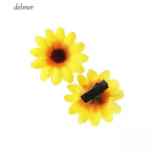 DELMER 6 Cái / bộ Kẹp Tóc Hướng Dương, Mũ Phong Cách Bohemian Mô Phỏng Kẹp Tóc Hoa, Sáng Tạo Barrettes Phụ Kiện Tóc Vải Cô Gái Tóc Cưới