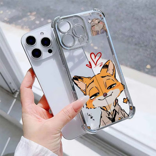 Ốp Lưng Thỏ Cặp Đôi Zootopia Cho Xiaomi Poco X8 M6 M3 Pro Max C85x M5S X6 X5 X3 Pro NFC X4 X3 GT F3 F4 Mạ Chống Rơi Vỏ Điện Thoại Thoáng Mát