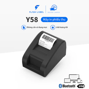 Máy In Nhiệt Di Động Y58 Flashlabel, Hỗ Trợ Kết Nối Bluetooth Và USB, In Tem Nhãn, Máy in hóa đơn