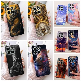 Dành Cho Honor X6c Ốp Lưng NIC-LX1 NIC-LX2 NIC-LX3 Vỏ Silicon Mềm Hình Rồng Sói Sư Tử Cho HonorX6c X 6C 4G Vỏ