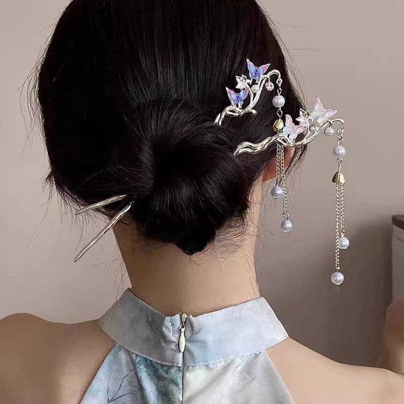 Kẹp tóc U men Pháp hoa mậu cổ điển Trung Quốc thanh lịch