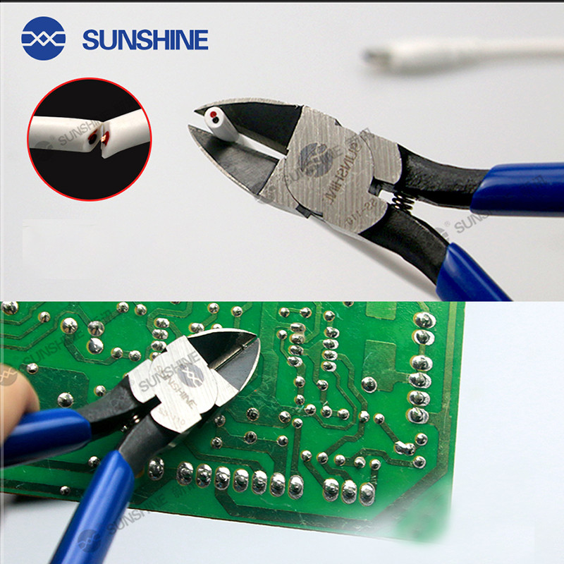 SUNSHINE SS-109 Kìm chéo Mini Dây cắt dây Tước đa năng Vũ nữ thoát y Dao Crimper Crimper Dụng cụ sửa chữa Cắt cáp