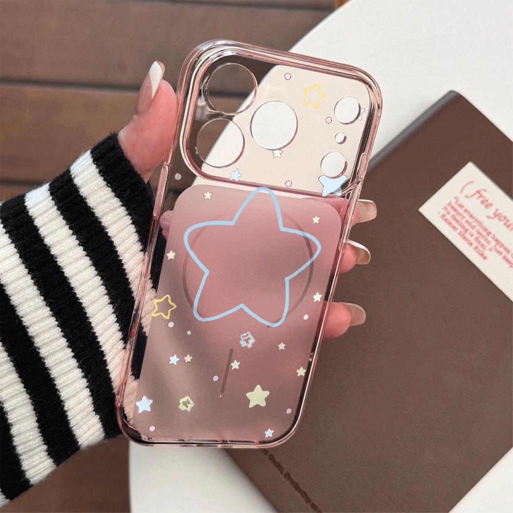 Ngôi sao xanh iPhone 17P1615 đơn giản 13/14 trường hợp dễ thương 12xs
