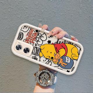 Ốp Lưng Cho OPPO A57 4G A77 4G A77S 4G Phim Hoạt Hình Silicon Màu Kẹo Mềm Ốp lưng TPU Winnie the Pooh Mắt Thiên Thần Chống Sốc Ốp Lưng