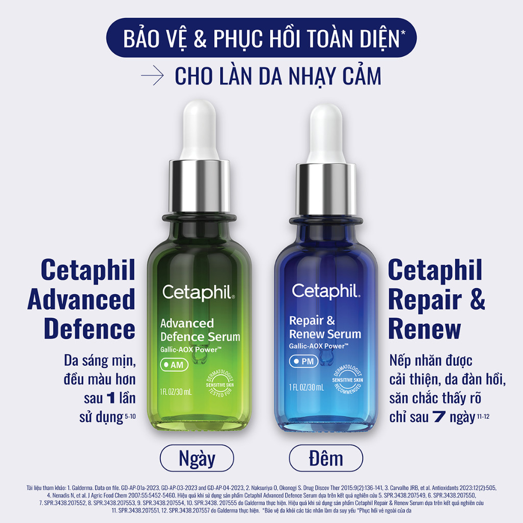 [SVIP] Combo 2 Serum Cetaphil Advanced Defence 30ml và Cetaphil Repair & Renew 30ml