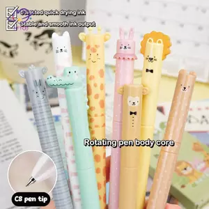HFTOY 4 / 8 Cái Viết Mịn Bút Bền Động Vật Dễ Thương Xóa Được Bộ Bút Gel Cho Trường Học Tạp Chí Văn Phòng Quà Tặng Sinh Nhật & Ngày Lễ ~