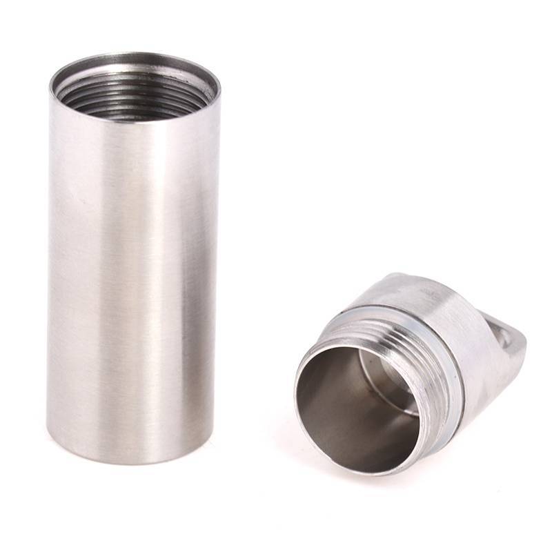 < Honeyba > Hộp đựng thuốc chống nước Mini Titan Hộp đựng thuốc di động Hộp đựng thuốc đẹp