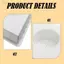 Jfory Gạch khối bê tông dạng bê tông để sử dụng DIY Phụ kiện màu trắng trang trí chắc chắn cho sân vườn Sân cỏ sân hiên