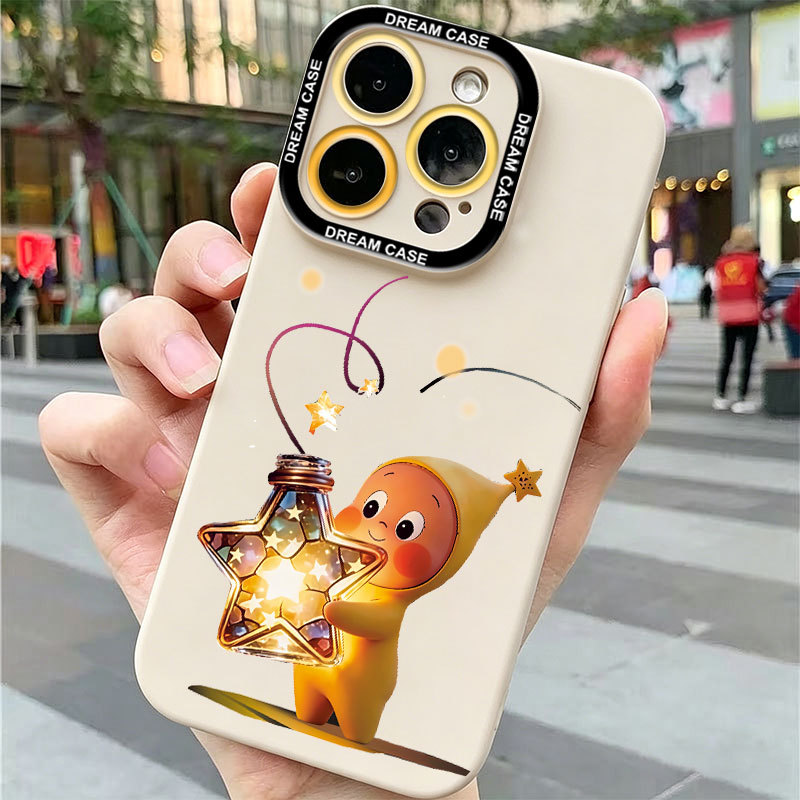 Ốp lưng iPhone silicon mềm bảo vệ máy ảnh họa tiết ngôi sao phát sáng - iP 7/8/11/12/13/14/15/16/17/Plus/Air/Pro/Max