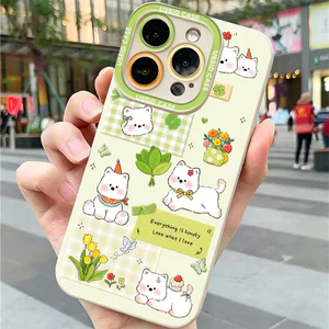 Ốp điện thoại iPhone silicon mềm bảo vệ camera hình chó trắng - iP 7/8/X/XS/XR/11/12/13/14/15/16/17/Plus/Air/Pro/Max