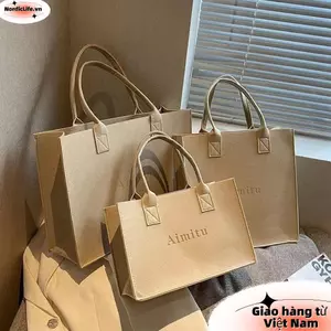 NORDICLIFE 1 Túi Đeo Vai Nỉ, Túi Du Lịch S / M / L, Túi Xách Đeo Ngang Màu Trơn Đơn Giản Dung Tích Lớn Nữ