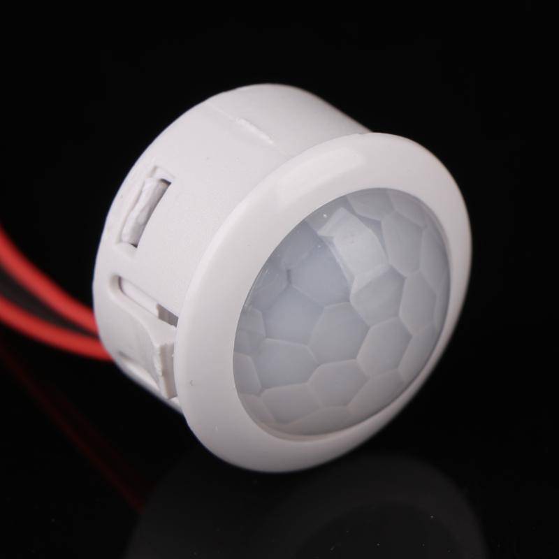 QIUWU Công tắc cảm biến chuyển động hồng ngoại PIR DC 12V/24V tự động, đèn ngủ LED nhạy cảm