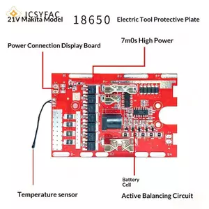 JCSYFAC 1 Tấm Bảo Vệ Pin Li 21V 7MOS Dành Cho Dụng Cụ Điện Có Mạch Cân Bằng Và Bảo Vệ Nhiệt Độ Mới