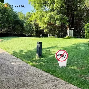 JCSYFAC "No Dog Poop" Dấu hiệu nhựa Không có lỗ chân lông Cảnh báo sân Vườn Cổ phần Cảnh báo chống nước ngoài trời cho chủ sở hữu thú cưng Ngăn ngừa ô nhiễm Mới
