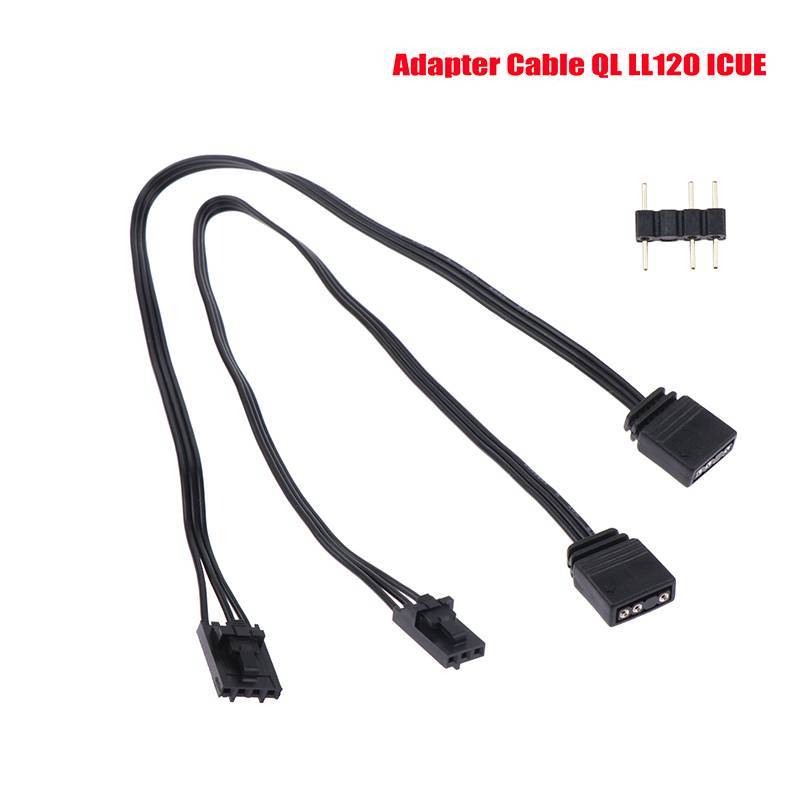 Cáp chuyển đổi JCSYFAC cho Corsair RGB sang tiêu chuẩn ARGB 4Pin 3Pin Đầu nối bộ chuyển đổi tàu cướp biển Bộ điều khiển Bộ chuyển đổi dòng QL LL120 ICUE Mới