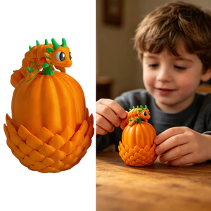 < Pluscloth > Đồ trang trí trứng rồng bí ngô Halloween 3d in hình có thể uốn cong Đồ chơi giảm căng thẳng có thể di chuyển được Bộ sưu tập độc đáo Trang trí nội thất vui nhộn Trang trí Halloween linh hoạt cho trẻ em Người lớn