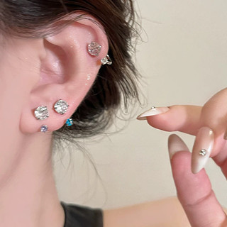 Bông tai đầy màu sắc Zirconia Mặt trước treo xương tai Bông tai Hàn Quốc Y2K Ngọt ngào Phong cách mát mẻ Ánh sáng sang trọng Thiết kế thích hợp đa năng Vòng đeo tai
