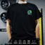 Áo thun nam Thái độ Nhật Bản JDM Sửa đổi Dự án ô tô u Má phanh thời trang màu xanh lá cây in hình Cotton nguyên chất tay ngắn