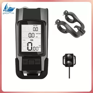 Đèn xe đạp máy tính USB Đèn xe đạp 3 chế độ Đèn pin còi Xe đạp Đồng hồ tốc độ Đèn pha phía trước đi xe đạp