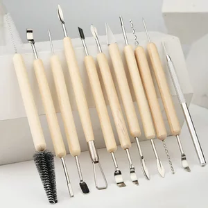 Bộ 5/11 dụng cụ cào lớn dùng để điêu khắc đất sét , làm gốm