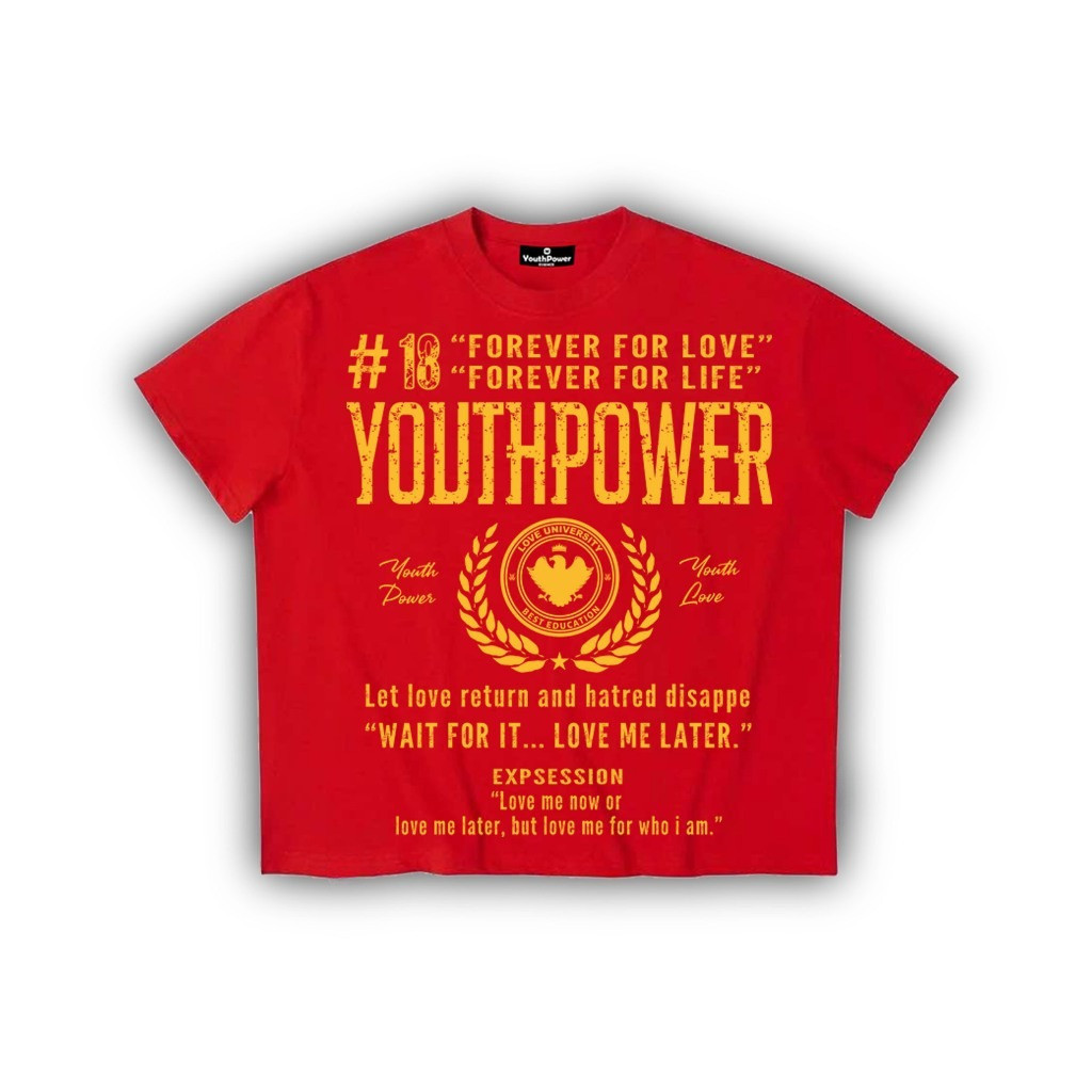 （Giao hàng 24h）Angela Áo Thun  Nam Nữ From Rộng In "FOREVER FOR LOVE" Cổ Tròn Chất Liệu Cotton Local Brand