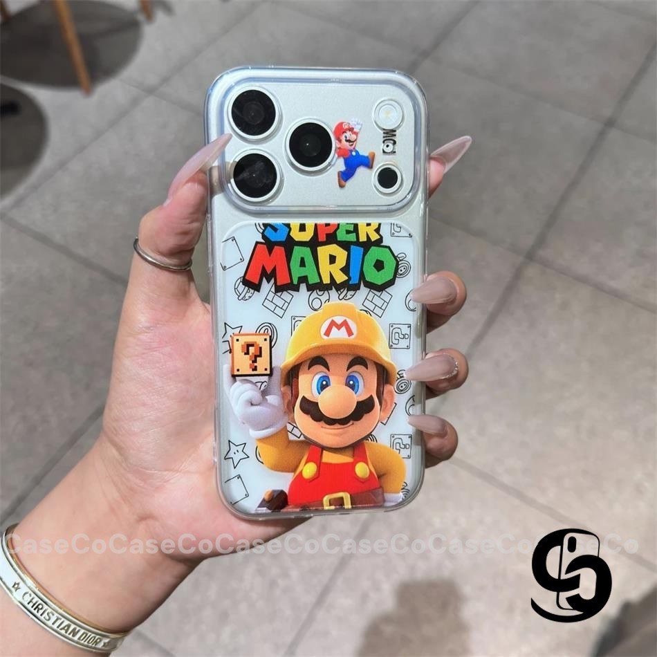 Ốp Lưng Cho IPhone 16 11 17 13 15 12 14 Pro Max 17AIR 16 15 7 8 14 Plus X XR Max Bìa mềm Mario thời trang cặp đôi