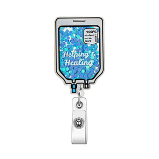 Cuộn huy hiệu y tá dễ thương, Thẻ ID điều dưỡng ngộ nghĩnh Giá đỡ huy hiệu lấp lánh Kẹp có thể thu vào Giá đỡ th