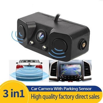 Cảm biến đỗ xe ô tô AHD 1080P 3 trong 1, Cảm biến dò Radar tầm nhìn ban đêm 2 với báo động BiBi, Hệ thống Camera quan sát phía sau dự phòng ngược