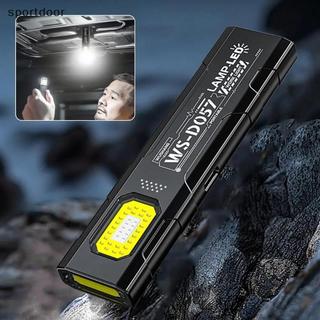 [sportoutdoor] Đèn pin móc khóa LED có thể sạc lại 550LM Đèn pin cầm tay bỏ túi Đèn lồng làm việc lũ lụt có nam châm cho trường hợp khẩn cấp [ra ngoài]
